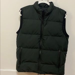 Theory : Hunter Green Down Vest Jacket